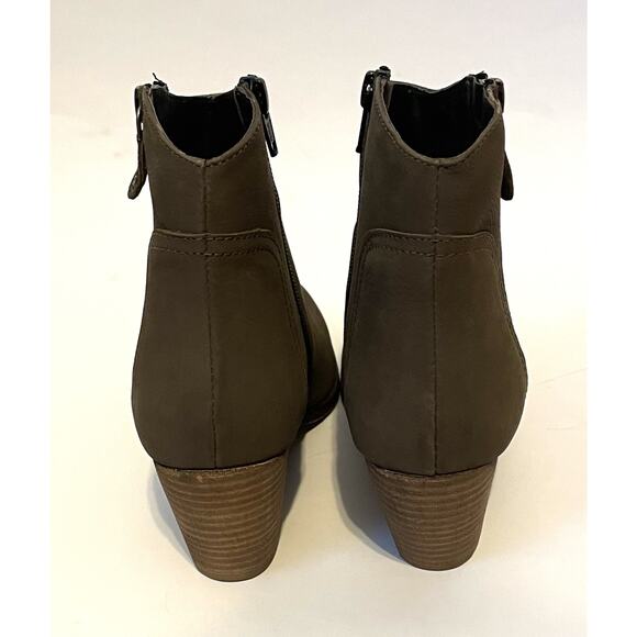 Diba Pointed Western Metal Toe Zipper Bootie Boots Green Size 8 NEW - Picture 4 of 9